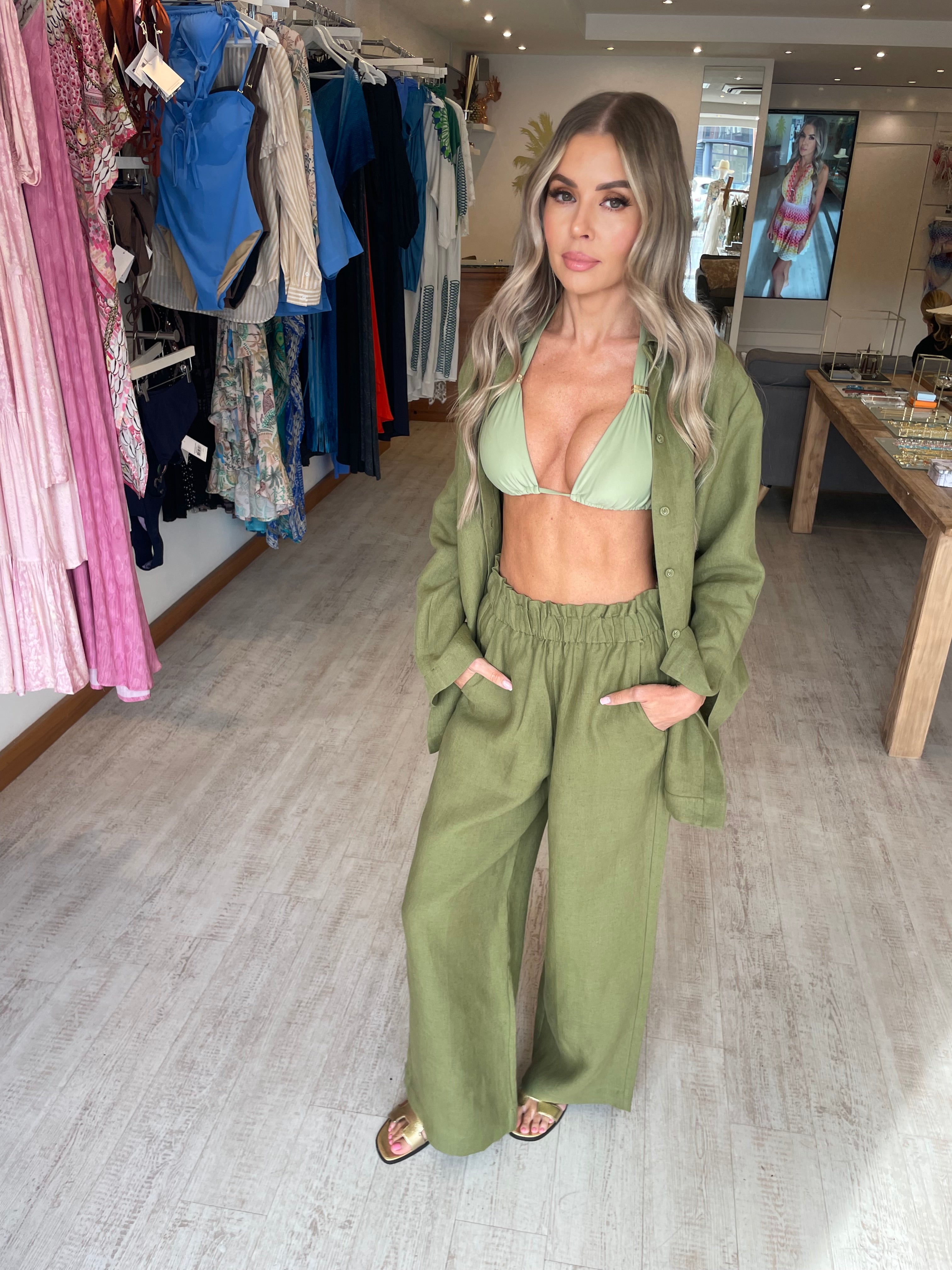 Casa Raki Ginebra Shirt in Olive Casa Raki Ginebra Shirt in Olive