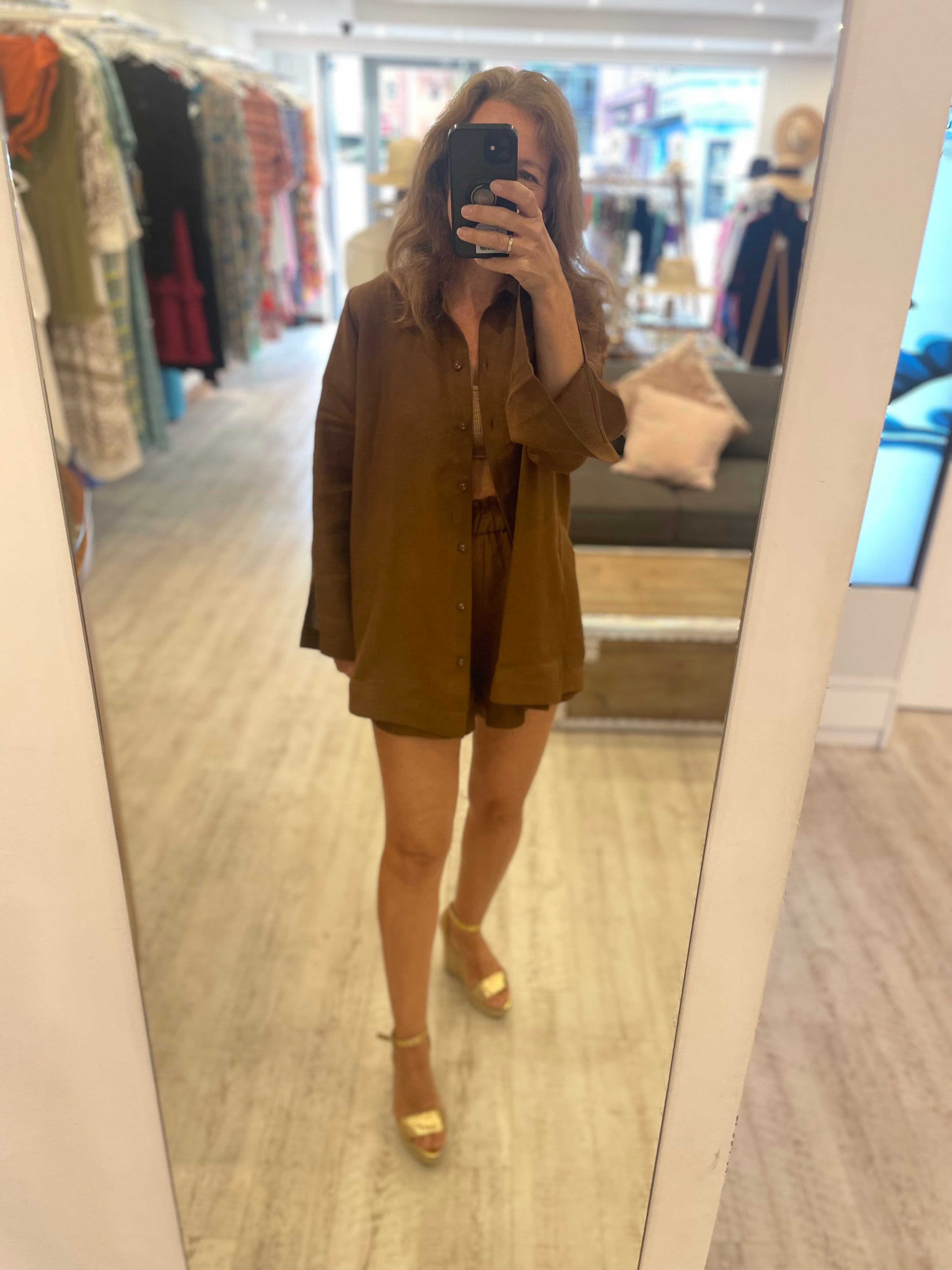 Casa Raki Ginebra Shirt in Chestnut Casa Raki Ginebra Shirt in Chestnut