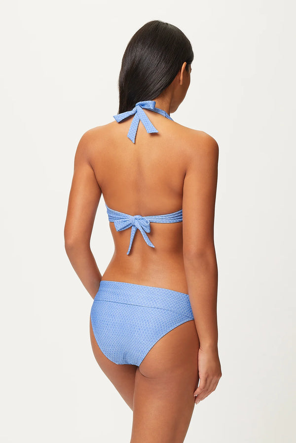 Heidi Klein Textured U-Bar Bikini Set in Indian Ocean