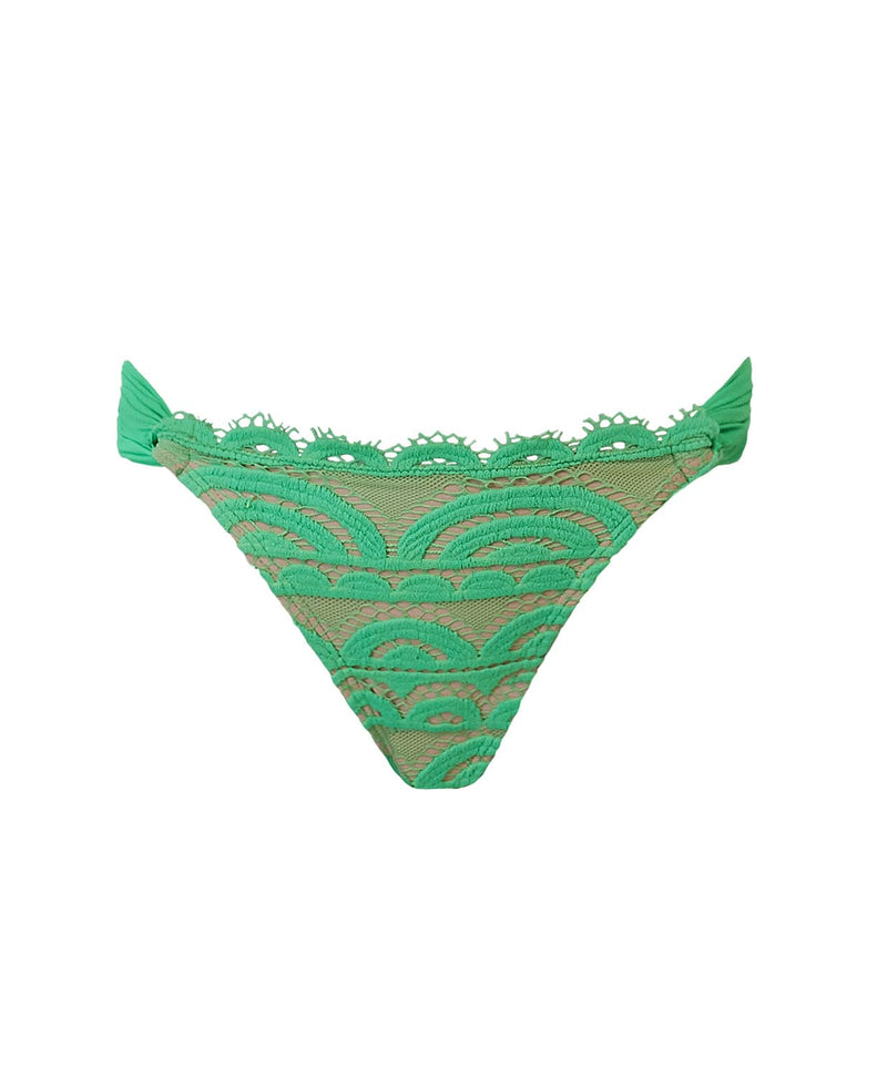 PQ Swim Matcha Lace Triangle Top with Full Fanned Bottom Bikini Set