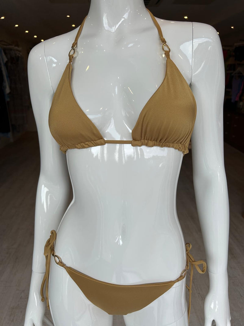 Guria Beachwear Triangle Bikini Set - Gold
