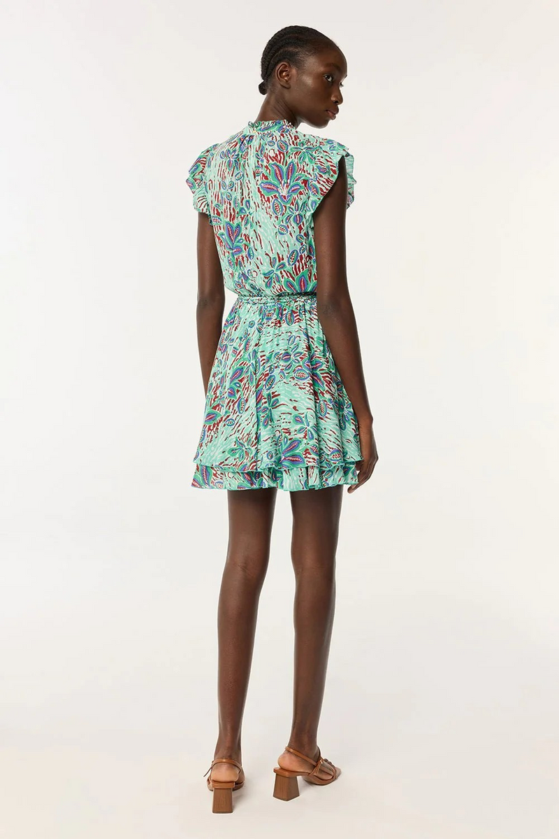 Poupette Callie Mini Dress Mint Exotic Forest