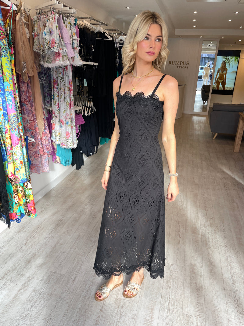 Waimari Thalia Midi Dress Black 20% OFF TILL NOV 18th