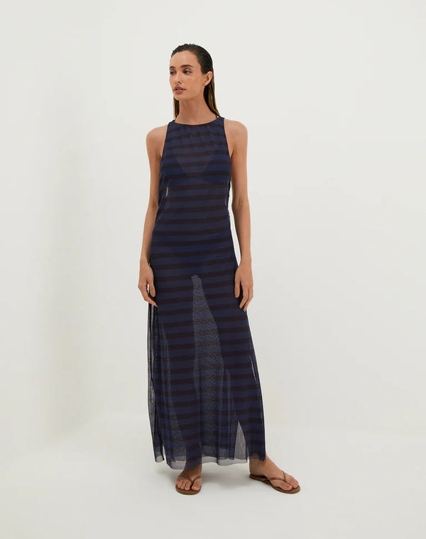 Vix Ravenna Long Coverup in Harmonie Stripe