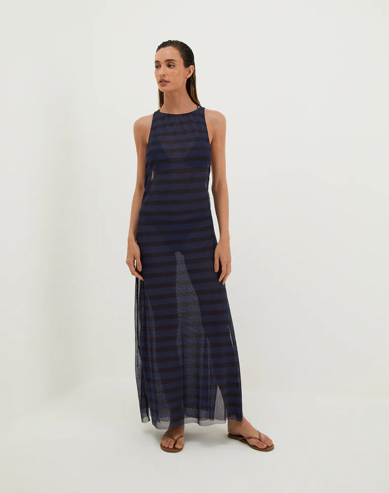 Vix Ravenna Long Coverup in Harmonie Stripe