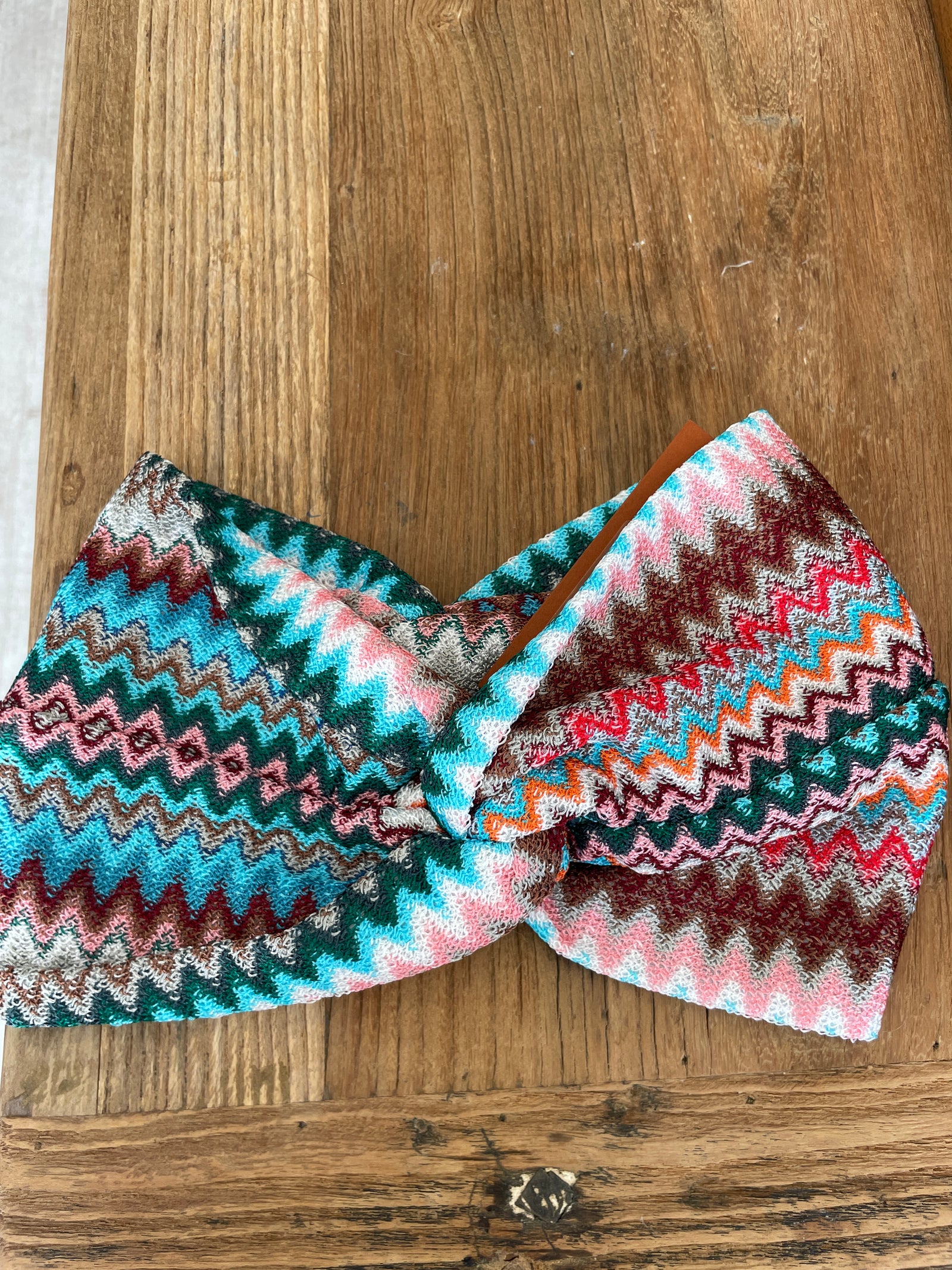 Missoni Rainbow Chevron Headband Jane Marie Rainbow Seed Bead Chevron Headband – Southern  main image 3
