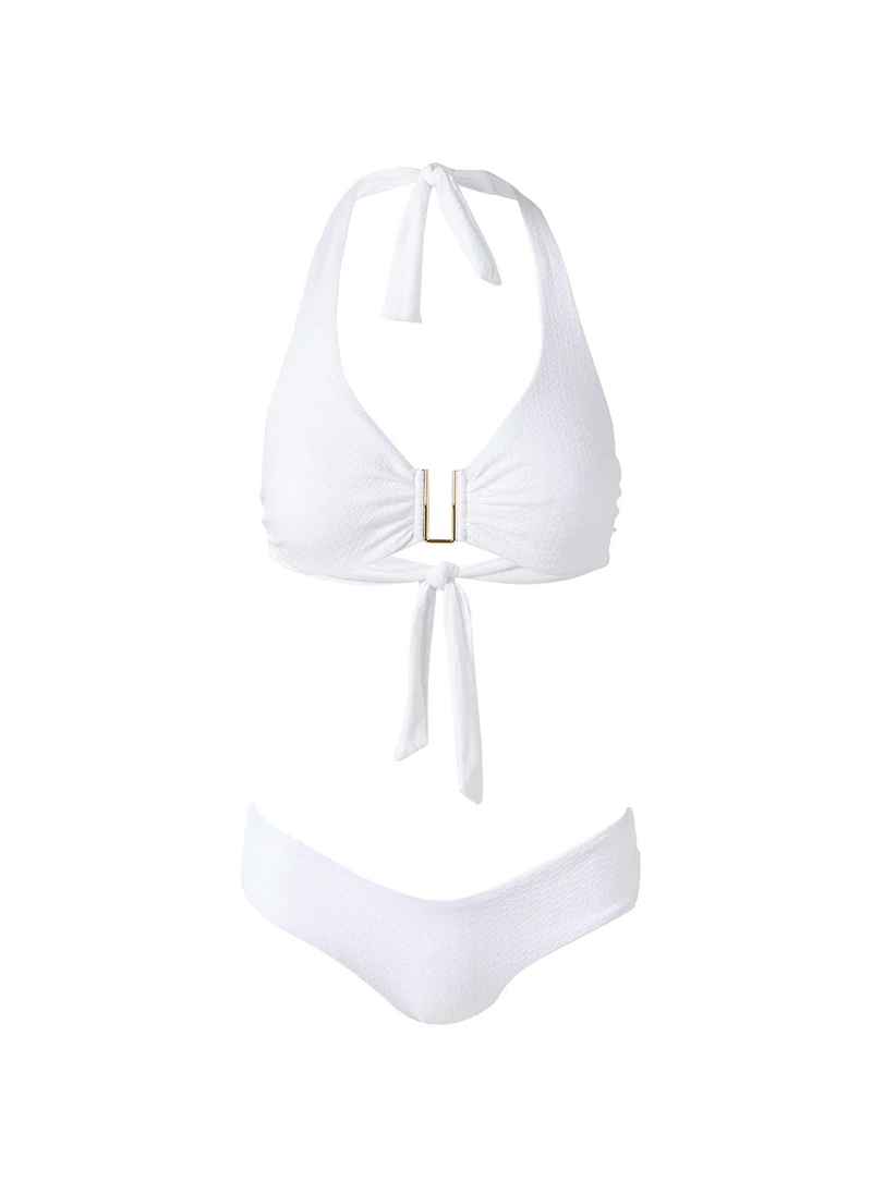 Melissa Odabash Colombia Bikini Set in White Weave