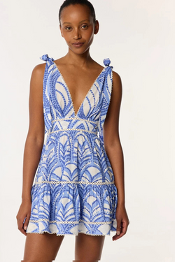 Poupette Cara Mini Dress Blue Himba