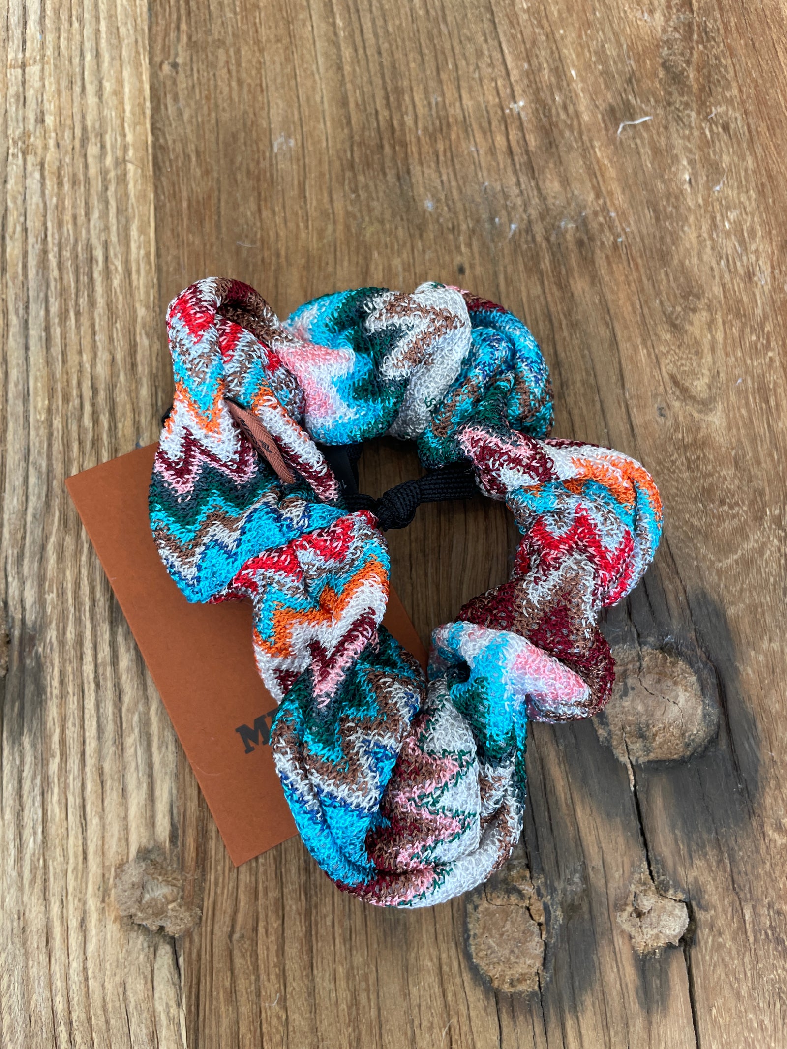 Missoni Scrunchie in Pink and Blue – Rumpus Resort display picture 2