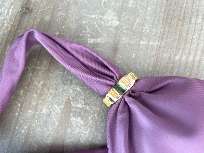 Vix Bia Tube Bikini Set in Soulmate with gold and tonal stone sliders (full bottom)