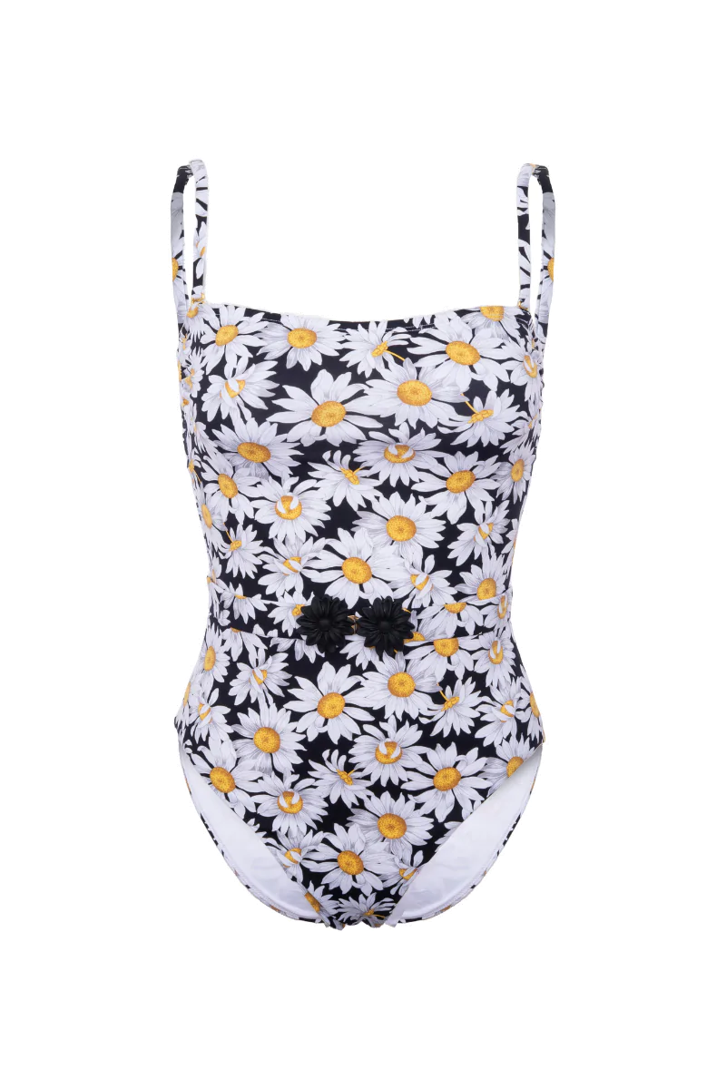 Tatiane De Freitas Marguerites Daisy Print One Piece 15% OFF