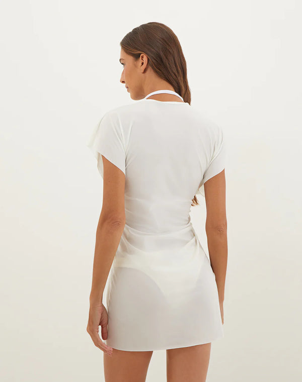 Vix Sasha Short Cover Up in Off White
