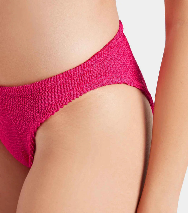 HunzaG Juno Coverage Bikini in Metallic Raspberry