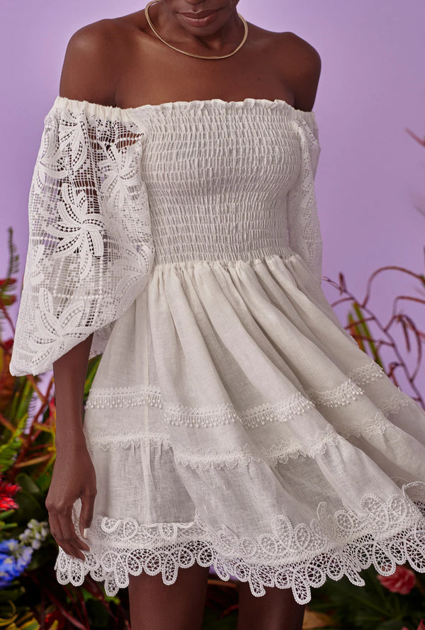 Waimari Ancora Dress White