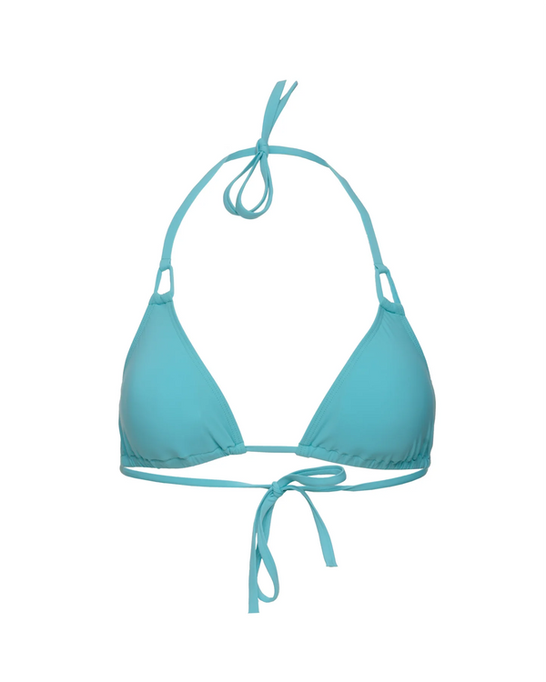 Tatiane De Freitas Mick Jagger Triangle Bikini Set in Bleu Givre