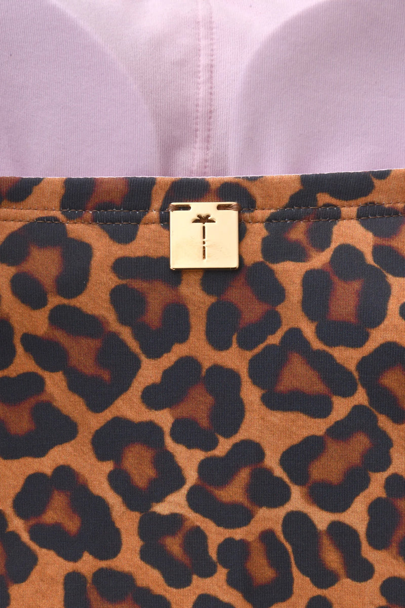 Tatiane De Freitas Bandeau One-piece with belt detail - Leopard