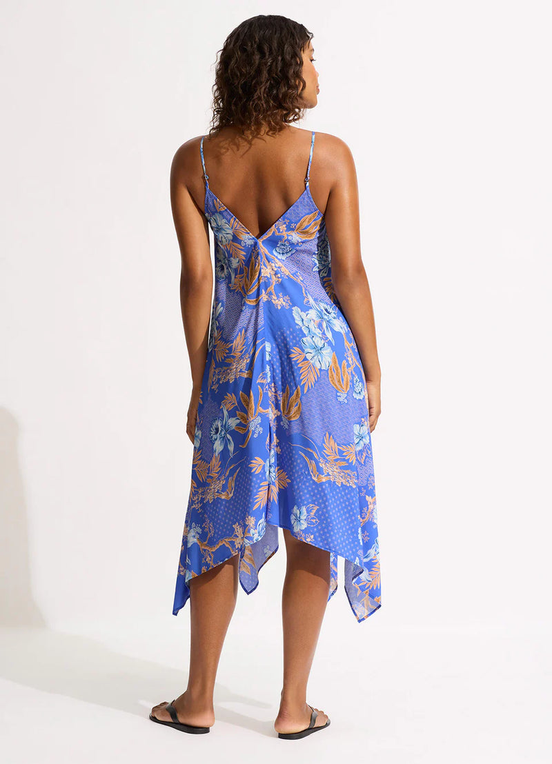 Seafolly Eden Scarf Dress in Azure