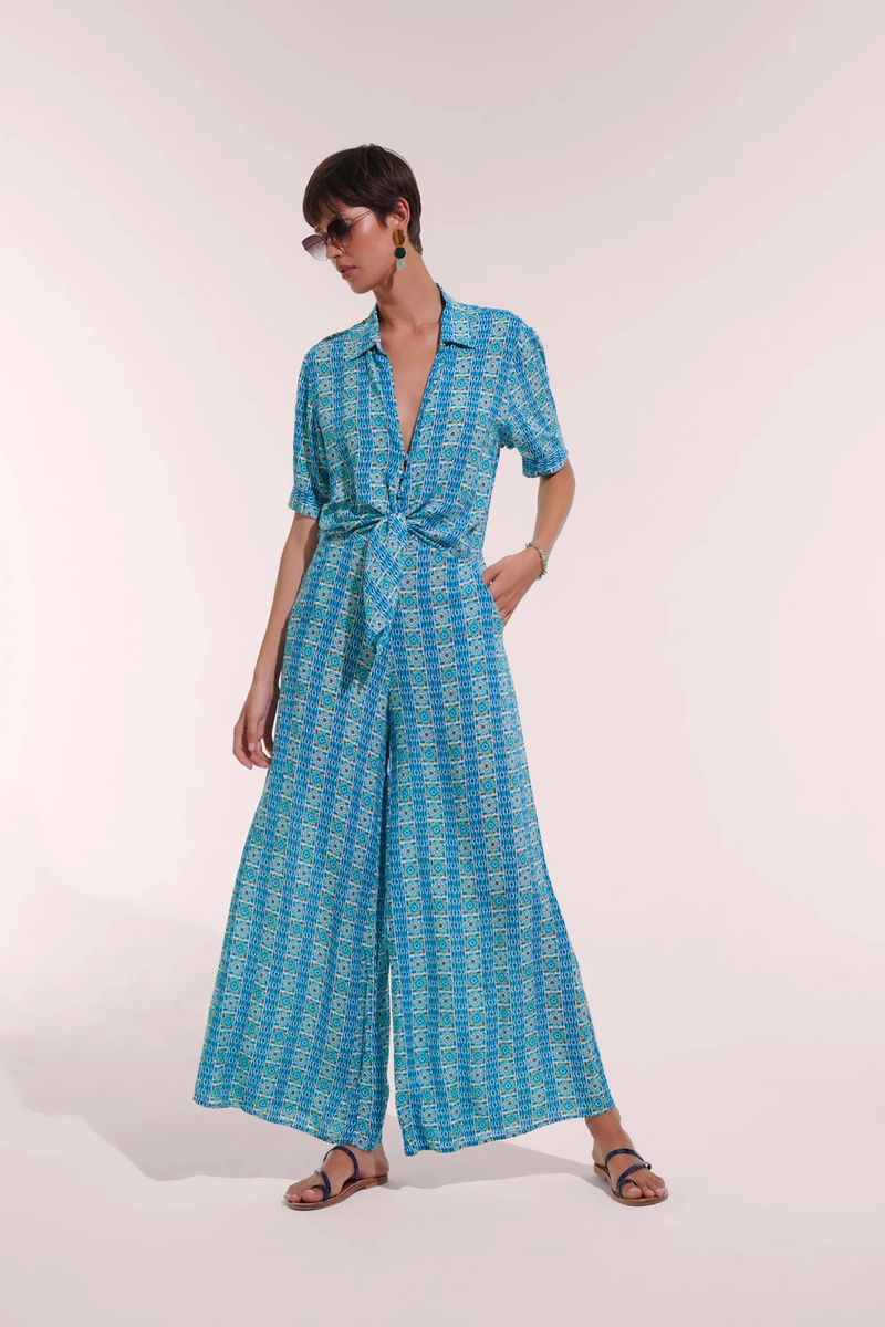 Poupette Bettina Jumpsuit - Blue Print 15% OFF
