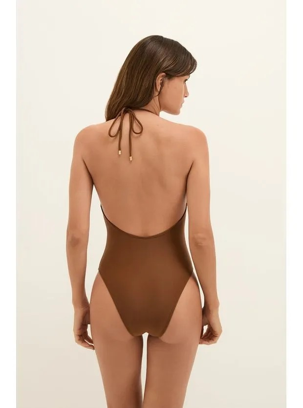 Vix Angie One Piece Swimsuit in Brown