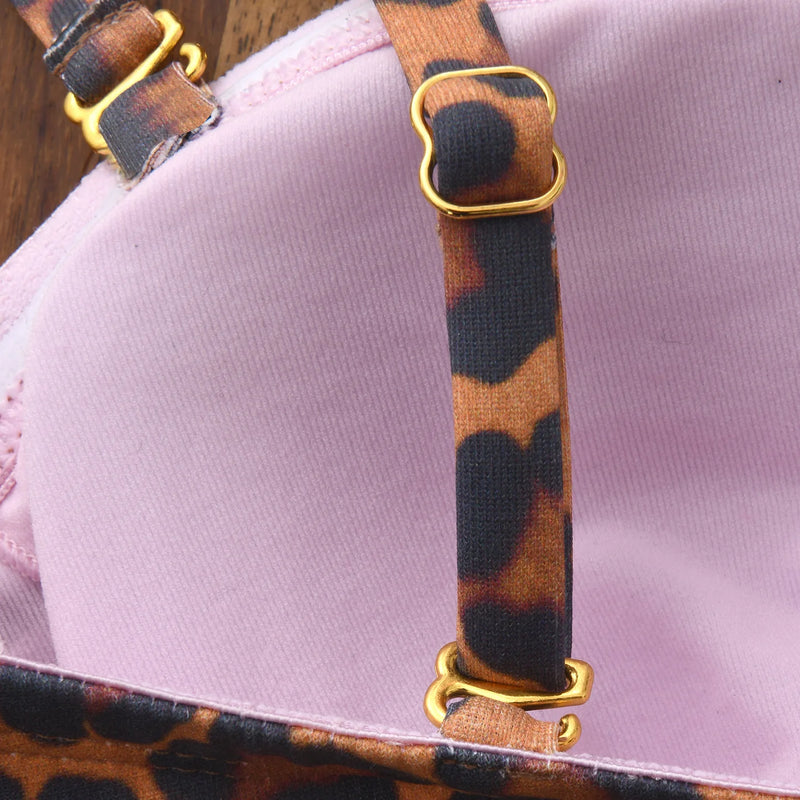 Tatiane De Freitas Bandeau One-piece with belt detail - Leopard