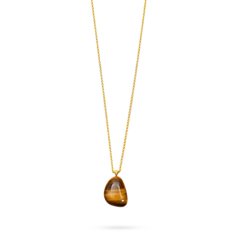 Talis Chains Rock Stone Pendant Tigers Eye