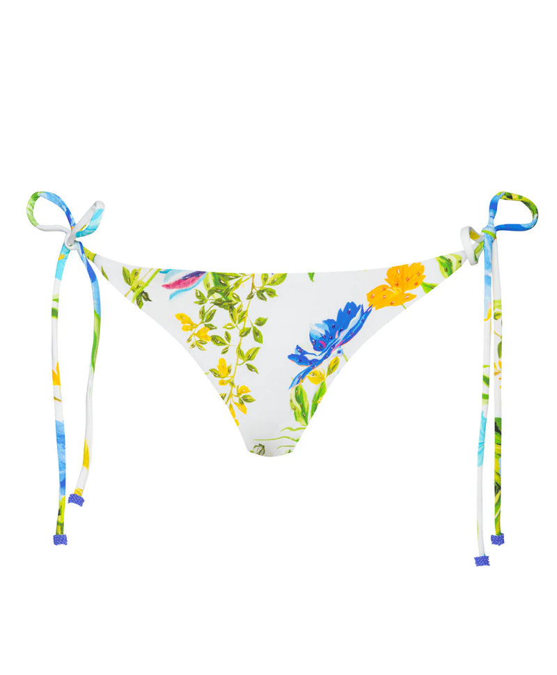 PQ Swim Bluebell Embroidered Triangle Top with Full Tie Side Bottom Bikini Set