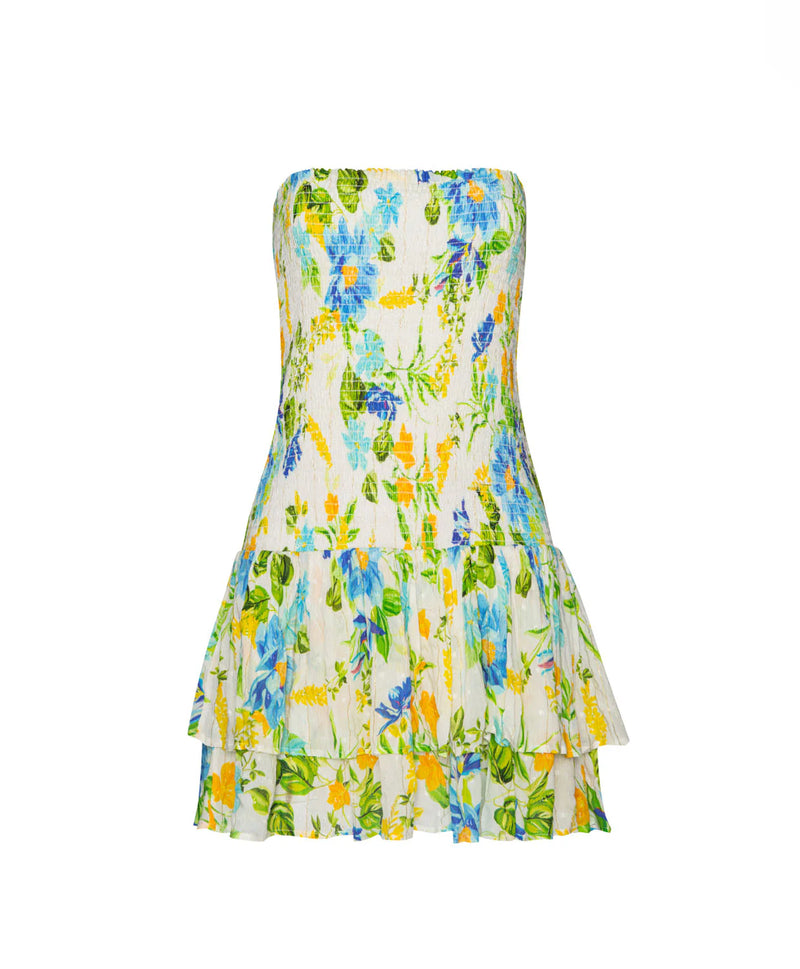 PQ Marie Ruffle dress in Bluebell