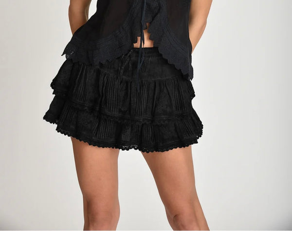 Muche & Muchette Coquette Skort in Black