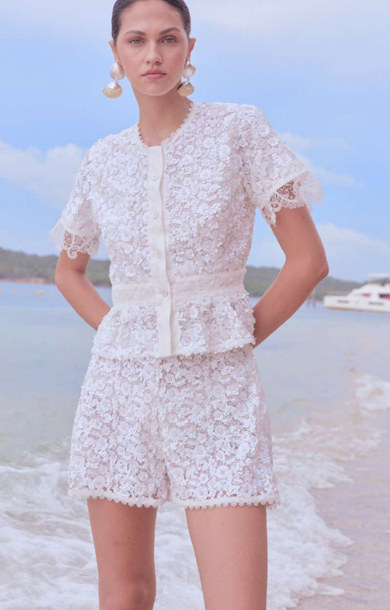 Waimari Aviva Top White Sequin