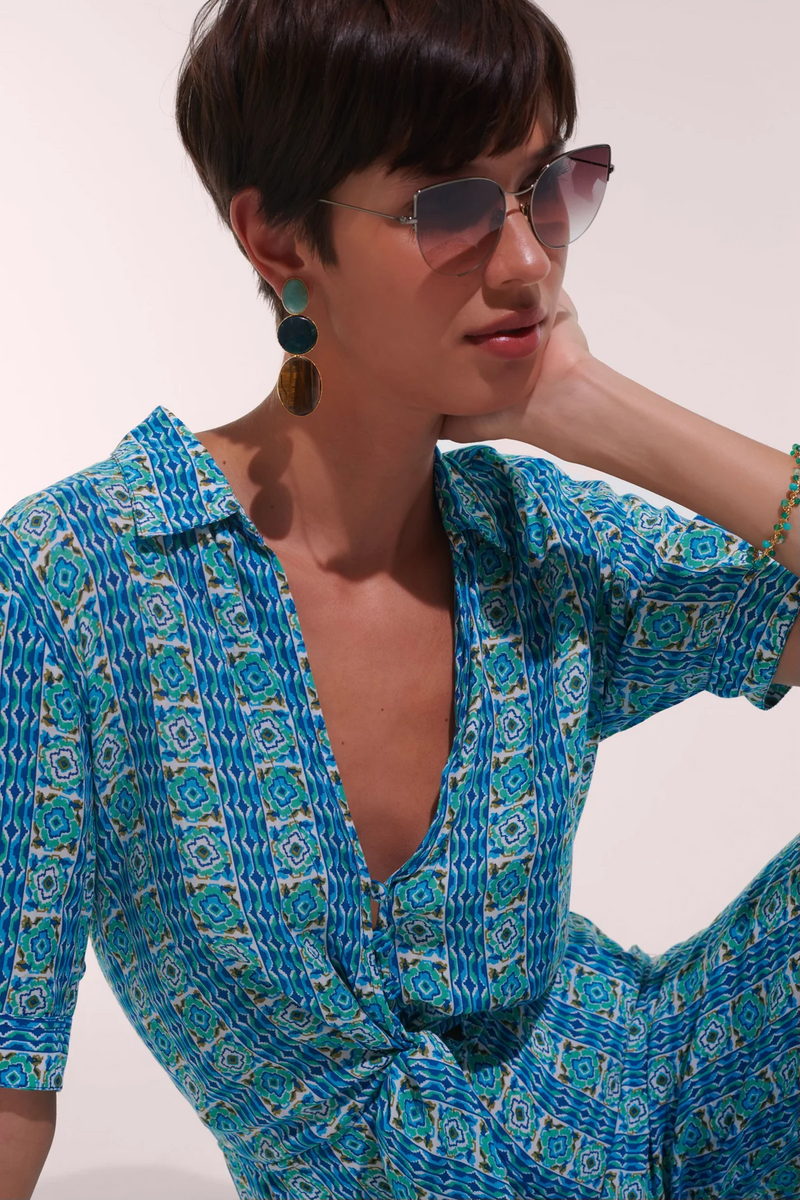 Poupette Bettina Jumpsuit - Blue Print 15% OFF