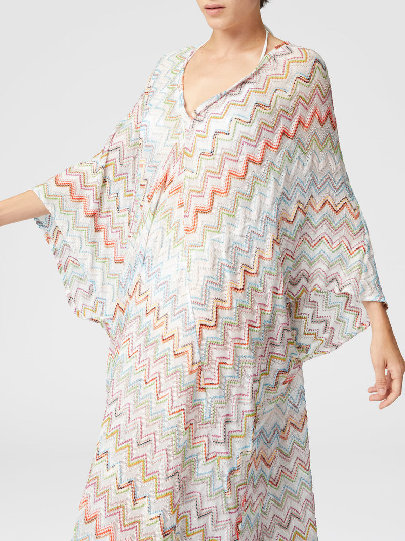Missoni Long Kaftan in Zig Zag Lame