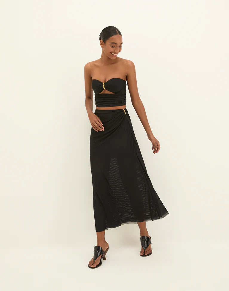 Vix Amira Maxi Skirt in Black