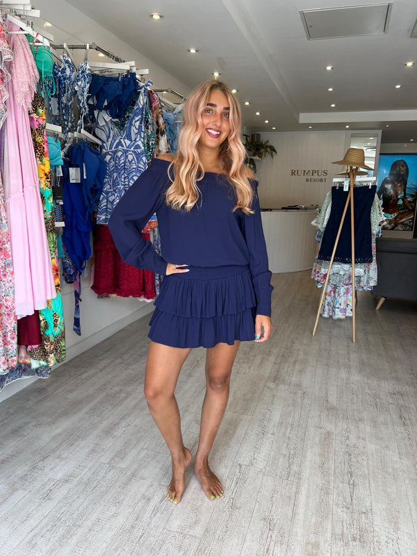 Muche & Muchette Terry Top in Navy