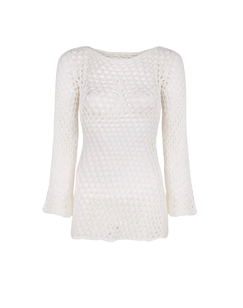Vix Belle Short Cover Up in Off White