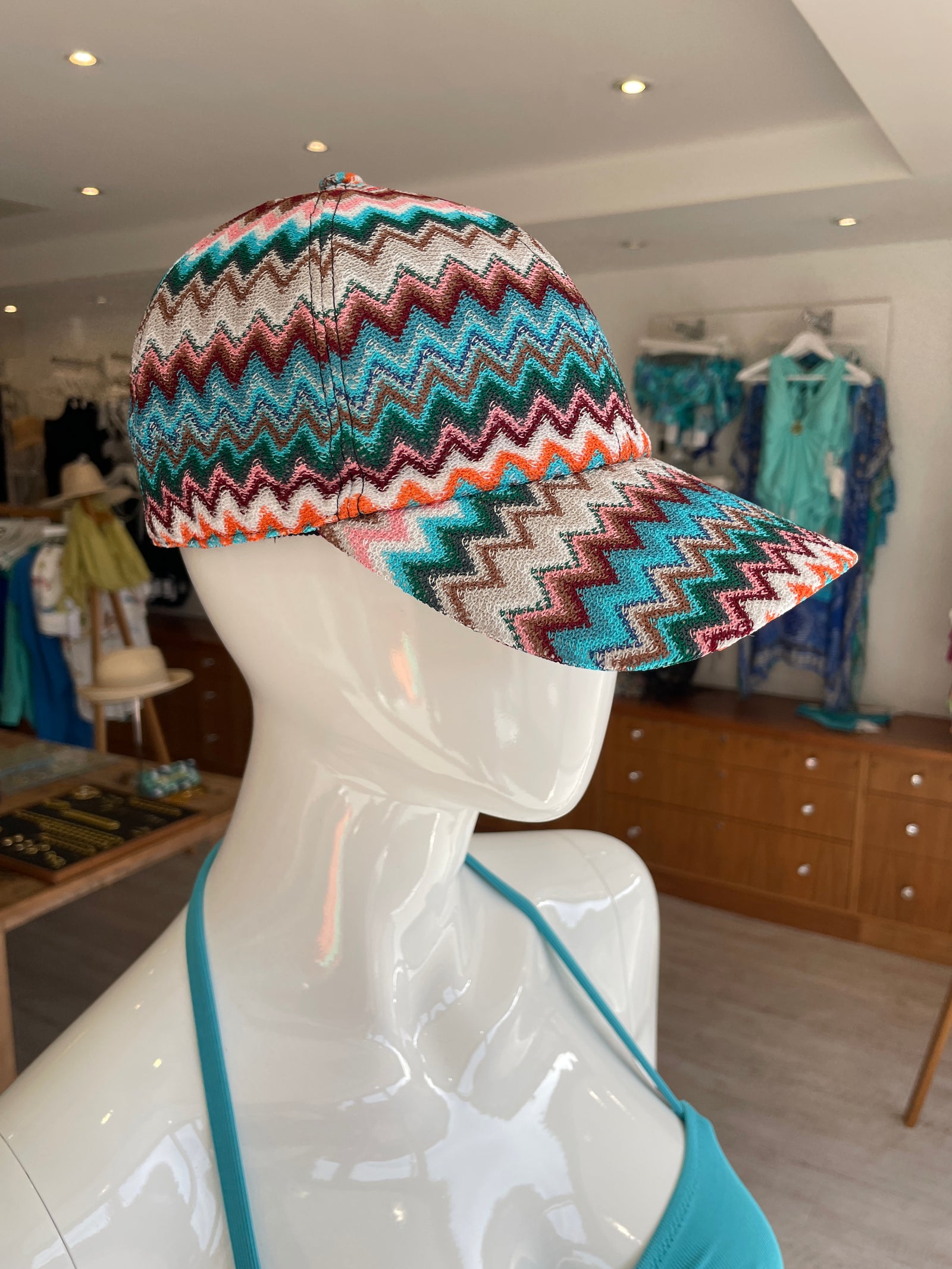 Missoni Zigzag Cap in Pink and Blue – Rumpus Resort
