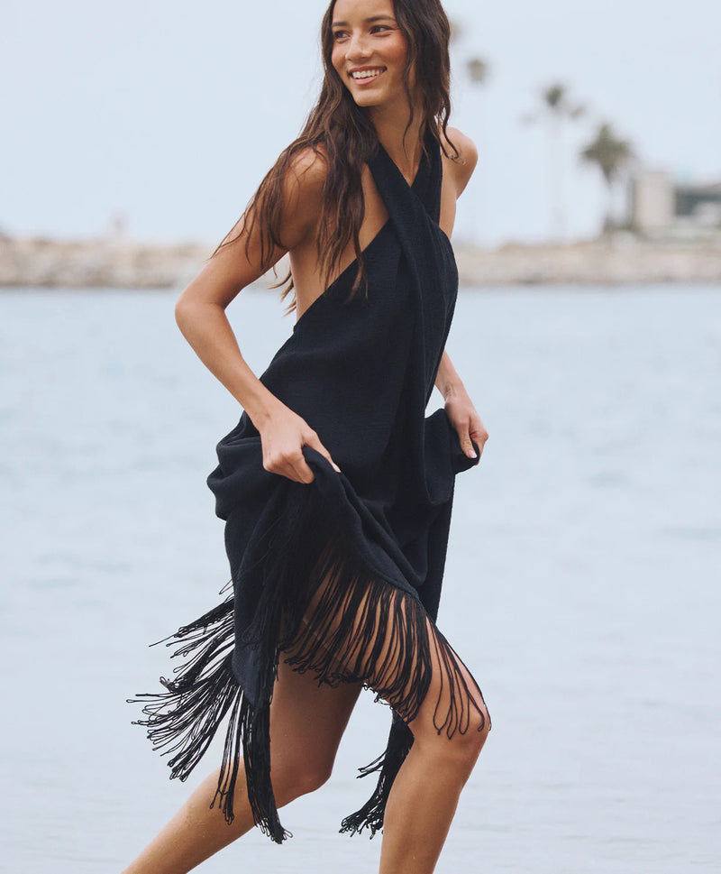 PQ Kate Fringe Dress Black