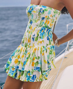 PQ Marie Ruffle dress in Bluebell