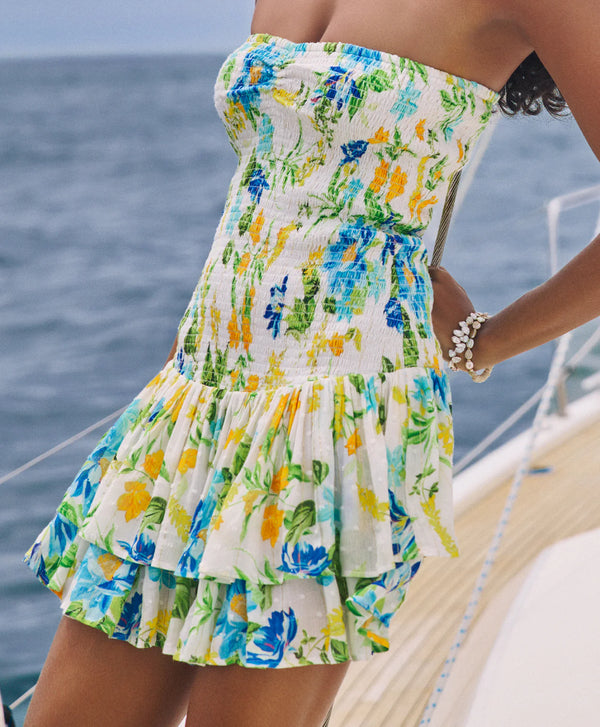 PQ Marie Ruffle dress in Bluebell