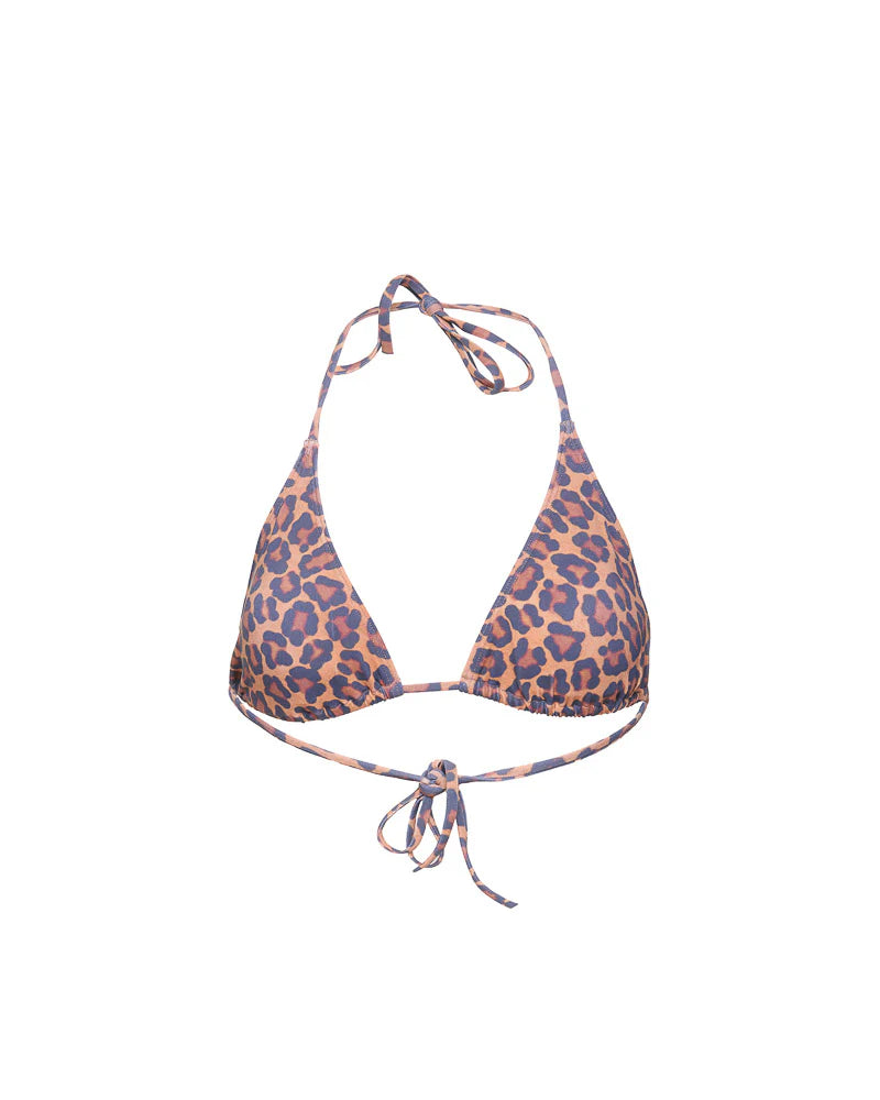 Tatiane De Freitas Triangle Bikini Set in Leopard