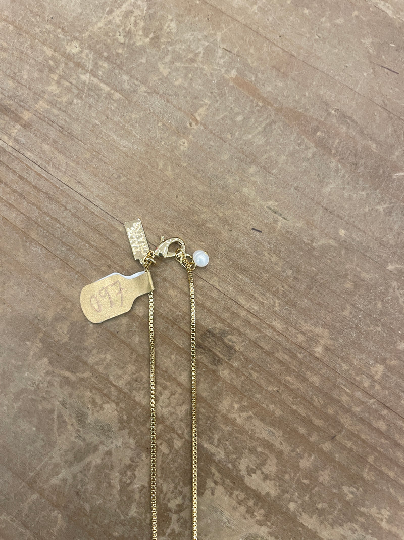 Talis Chains Mini Eye Disc Pendant Green CZ