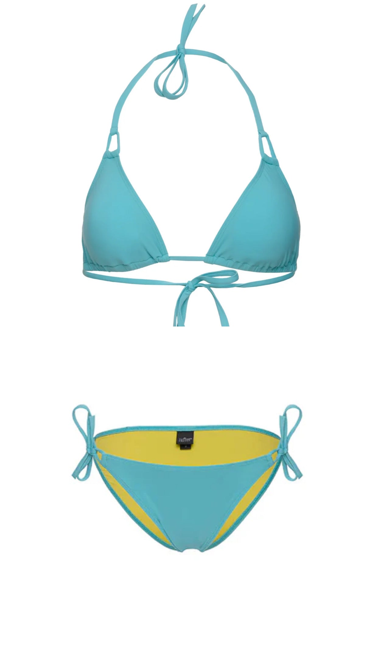 Tatiane De Freitas Mick Jagger Triangle Bikini Set in Bleu Givre