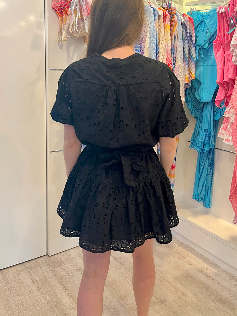 Waimari Eterno Mini Dress in Black