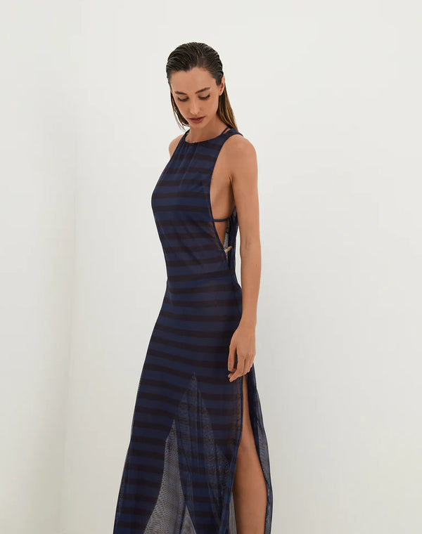 Vix Ravenna Long Coverup in Harmonie Stripe