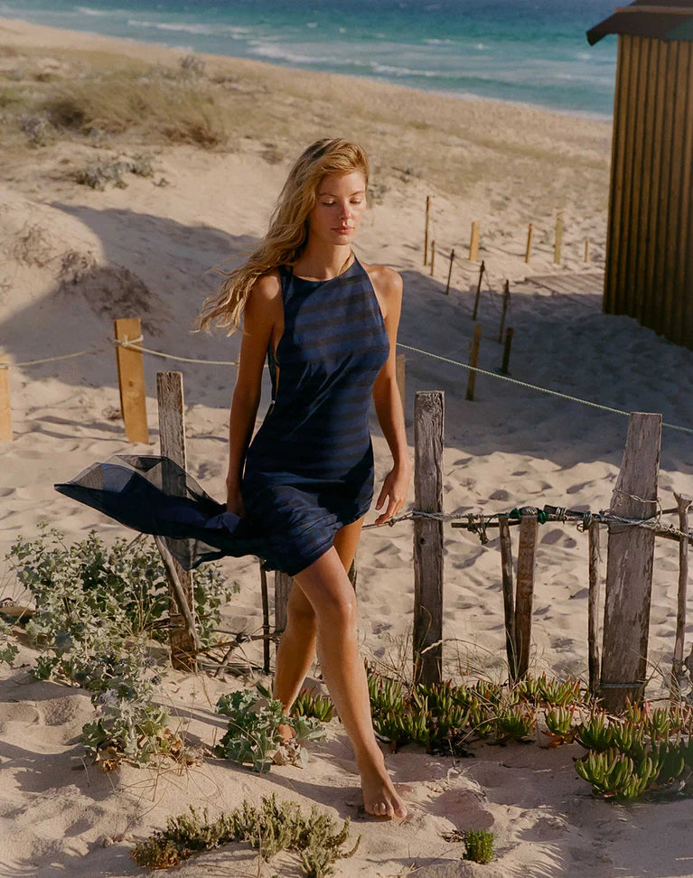 Vix Ravenna Long Coverup in Harmonie Stripe