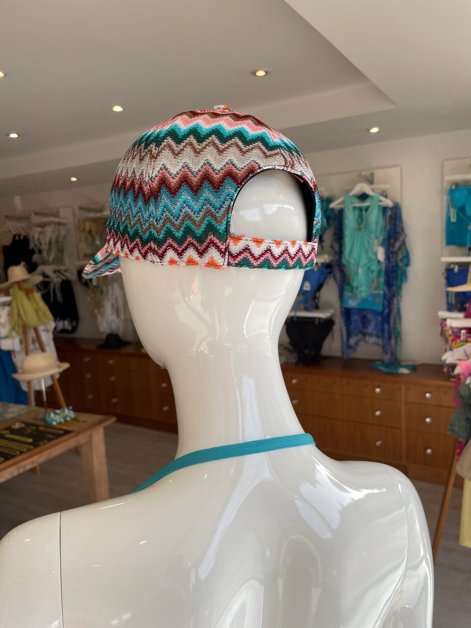Missoni Zigzag Cap in Pink and Blue – Rumpus Resort