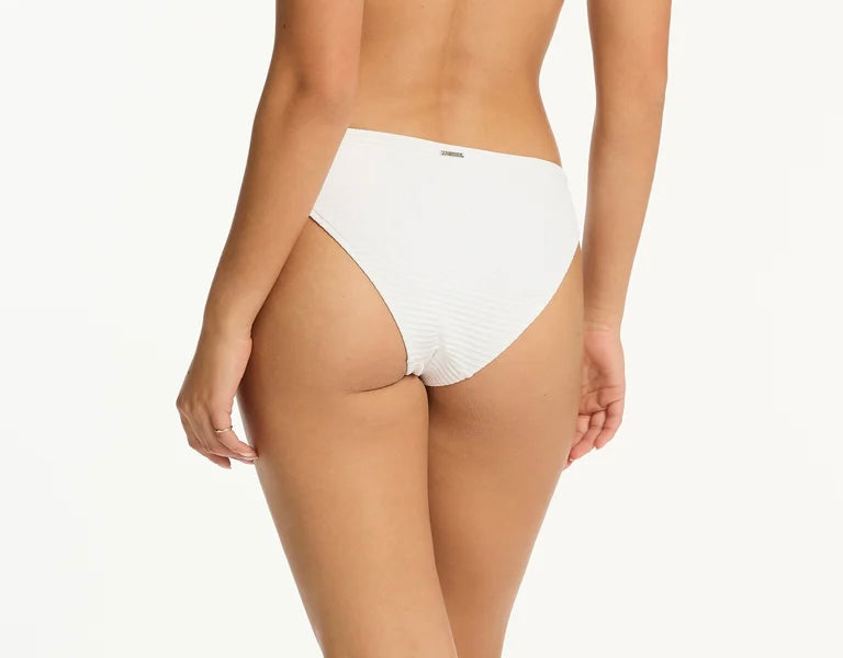 Sea Level Spinnaker White Bandeau Cheeky Regular Pant Bikini Set