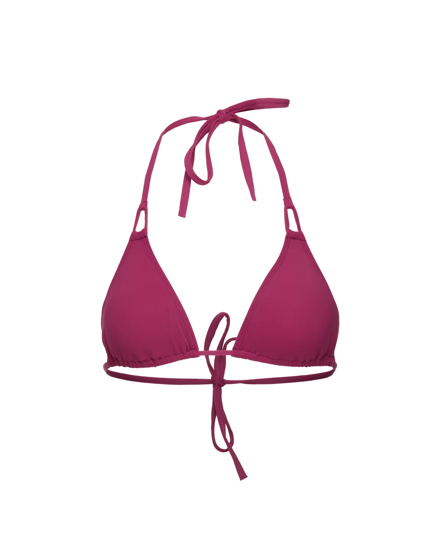 Tatiane De Freitas Mick Jagger Triangle Bikini Set in Rouge Framboise