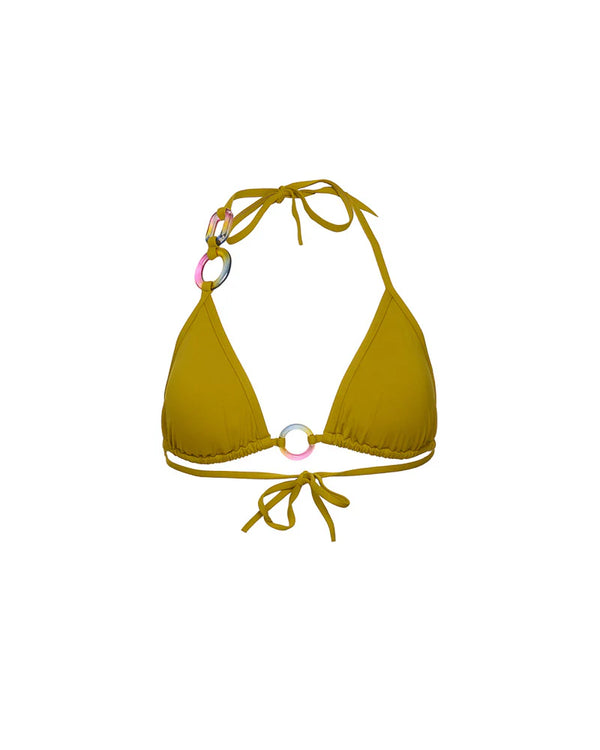 Tatiane De Freitas Rings Triangle Bikini Set in Vert Gardening
