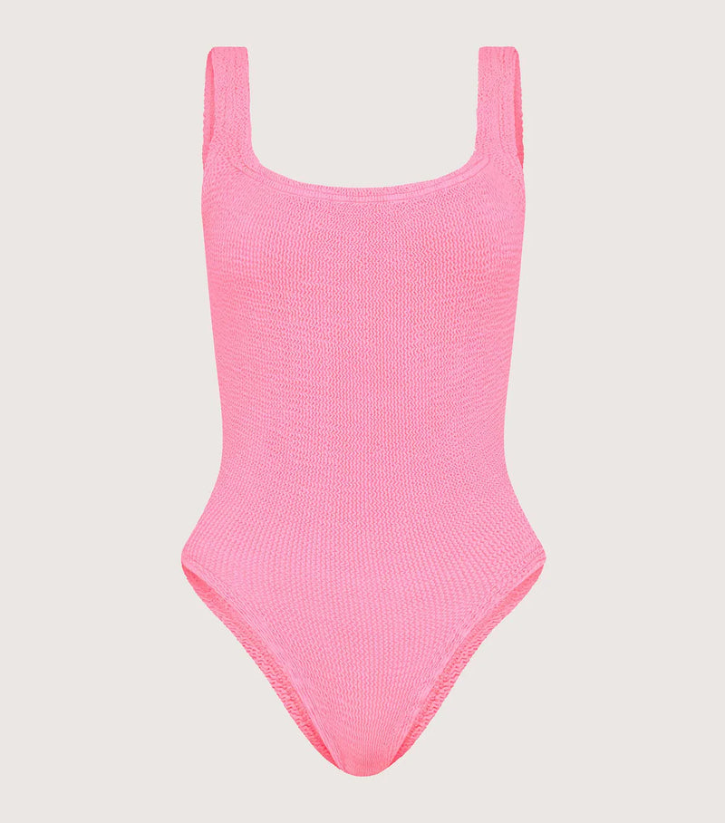 HunzaG Square Neck One Piece in Bubblegum