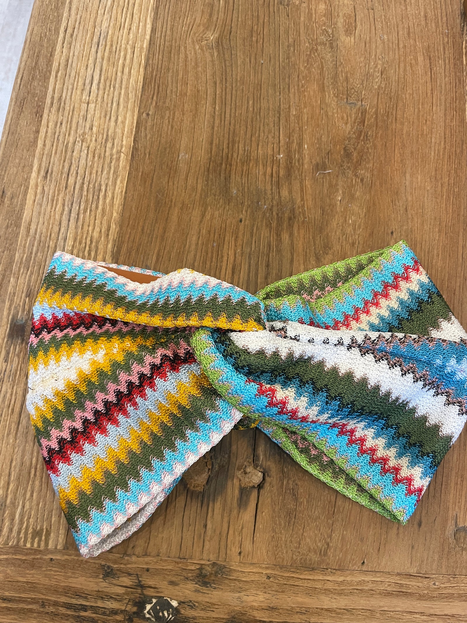 Missoni Zigzag Headband Yellow Multi – Rumpus Resort display picture 1